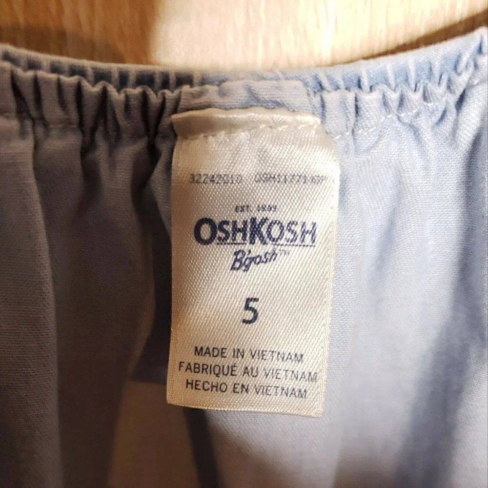 Osh Kosh Girls Denim Look Shorts Sleeveless Romper 5
